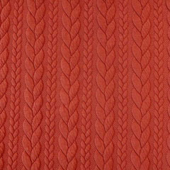 Jacquardjersey Stoff Zopfmuster,�rotbraun