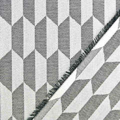 Outdoorstoff Dralon� Teflon grafisches Muster, creme schwarz