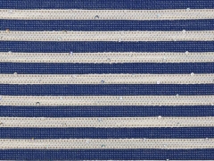 Editey Strukturstoff Streifen & Pailletten, blau beige