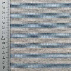 Outdoorstoff Teflon Streifen 1 cm, blau natur