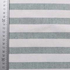 Dekostoff Streifen 1,8 cm Baumwollstoff, altgr�n wei�