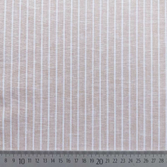 Halbleinen Leinen Baumwolle Streifen, wei� beige