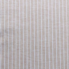 Halbleinen Leinen Baumwolle Streifen, wei� beige