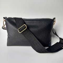 Kunstleder Lederimitat elegante Narbung Taschenherstellung, schwarz