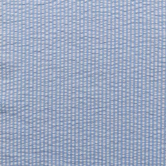 Seersucker Stoff Streifen, hellblau wei�
