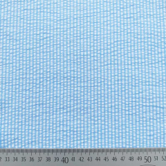 Seersucker Stoff Streifen, hellblau wei�