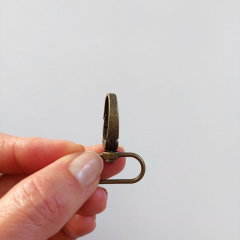Taschenzubeh�r Set D-Ringe Karabiner Schieber 25 mm, messing
