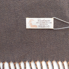 Kaschmir Wollschal Cashmere Woolblend Doubleface, matt braun nougat