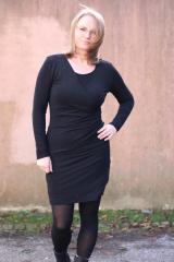 Jerseystoff Punkte Glitzer Foliendruck, schwarz