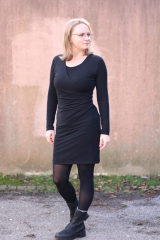 Jerseystoff Punkte Glitzer Foliendruck, schwarz