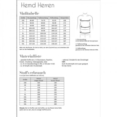 Papierschnittmuster klassisches HERRENHEMD Fadenk�fer