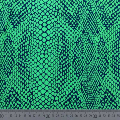 Badeanzugstoff snakeprint Schlangenmuster, (neon)gr�n dunkelblau