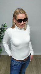 Strickstoff Rippenstrick Classic Look - cremewei�