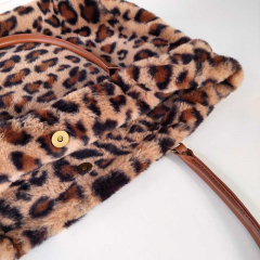 Fellimitat Pl�sch Leopardenmuster Animal Print flauschig weich, braun schwarz camel