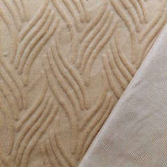 Fellimitat Fake Fur Pl�sch gemustert 3D grafisches Muster, camel