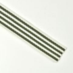 Gurtband Streifen 4 cm, armygr�n wei�