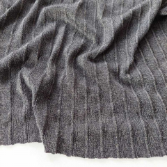 Rippenstrick Stoff Rippen l�ngs, dunkelgrau