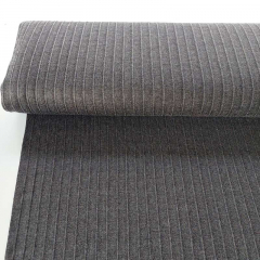 Rippenstrick Stoff Rippen l�ngs, dunkelgrau