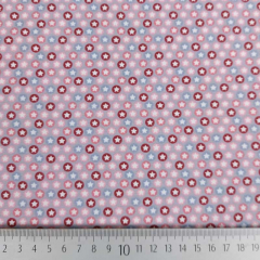 Jerseystoff gepunktet, kleine sterne, pink rosa wei� grau