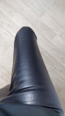 Lederimitat Krokolederimitat f�r Bekleidung elastisch, schwarz