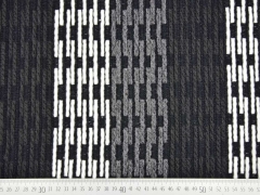 RESTST�CK 48 cm Strickstoff mit Struktur Mantelstoff wollige Haptik, schwarz grau