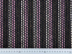 Boucle Stoff Streifen Mantelstoff, braun ecrue altrosa