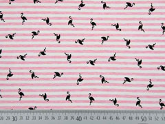 Jersey Streifen Flamingos angeraut, rosa meliert cremewei�