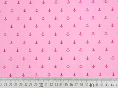 RESTST�CK 50 cm weicher Baumwollstoff Anker, pink rosa