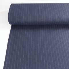 RESTST�CK 50 cm Jersey Stoff Heavy Stretchjersey Nadelstreifen, wei� dunkelblau