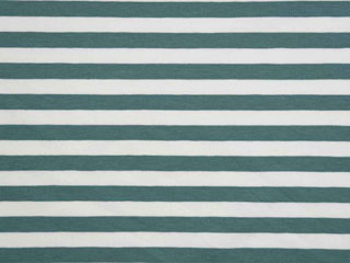 RESTST�CK 60 cm Jerseystoff Streifen 1 cm garngef�rbt, dunkelmint wei�