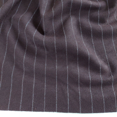 RESTST�CK 35 cm Jersey Stoff Heavy Stretchjersey Nadelstreifen, wei� dunkelbraun