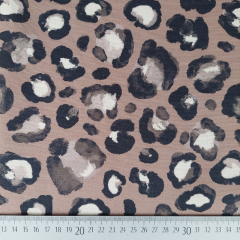 RESTST�CK 30 cm Canvas Stoff Baumwollstoff Leoparden Muster, schwarz braun