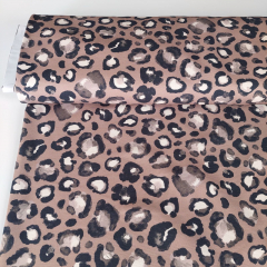 RESTST�CK 30 cm Canvas Stoff Baumwollstoff Leoparden Muster, schwarz braun