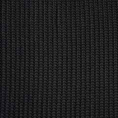 Strickstoff Rippenstrick Baumwolle Halbpatent, schwarz