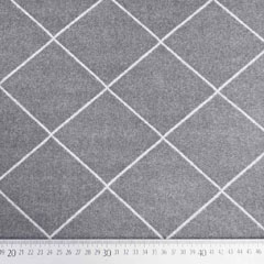 Jacquard Jersey Jackenstoff Rauten Gitternetz, cremewei� hellgrau