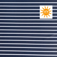 Badeanzugstoff Funktionsjersey Streifen, wei� blau