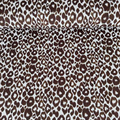 Jerseystoff Leopardenmuster Ikat, braun cremewei�