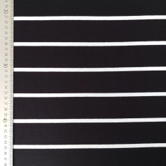 Viskose Jerseystoff Streifen, schwarz (3 cm breit) wei� (5 mm breit)