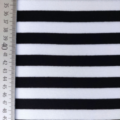 Viskose Jerseystoff Streifen 1 cm garngef�rbt, schwarz wei�