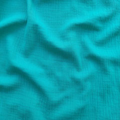 Musselin Stoff Double Gauze uni,�aquamarin
