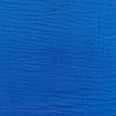 Musselin Stoff Double Gauze uni,�kobalt blau