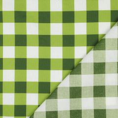 beschichteter Baumwollstoff gro�es Karomuster 3 cm, hellgr�n dunkelgr�n wei�