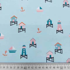 Jerseystoff Strandh�user Leuchtt�rme, mint