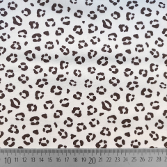 Baumwollstoff Popeline Panther Leopardenmuster, dunkelbraun cremewei�