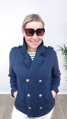 Baumwolltwill Trenchcoatstoff Jackenstoff Hosenstoff - Admiral Blue