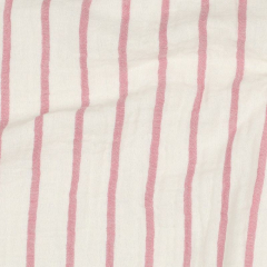 Musselin Stoff Double Gauze garngef�rbte Streifen, mauve wei� (Double Face)