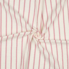 Musselin Stoff Double Gauze garngef�rbte Streifen, mauve wei� (Double Face)