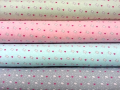 RESTST�CK 175 cm Jersey Herzen Briefumschl�ge Love Letters, hellgr�n