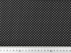Baumwollstoff kleine Punkte Petite Dots, wei� schwarz