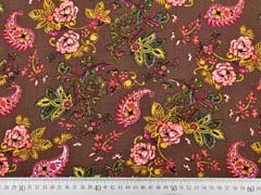 RESTST�CK 86 cm Viskose Stoff Paisley Muster, braun